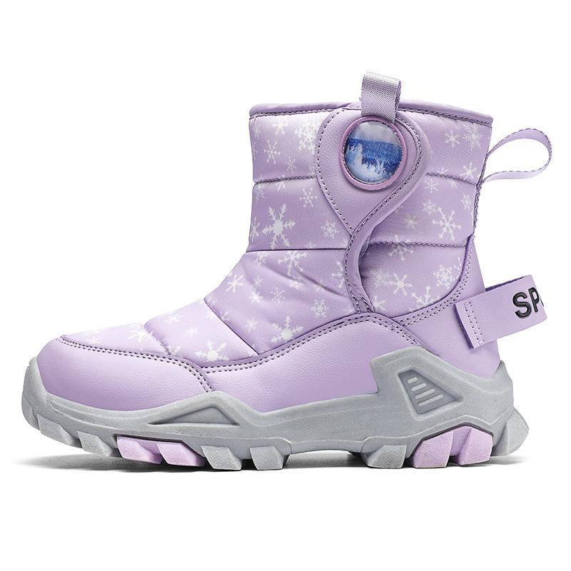 Wow, Snow Boots, Children's Cotton Shoes, Children's Cotton Boots, Winter Enlarged Cotton Lint Thermal Cotton Boots, Waterproof
