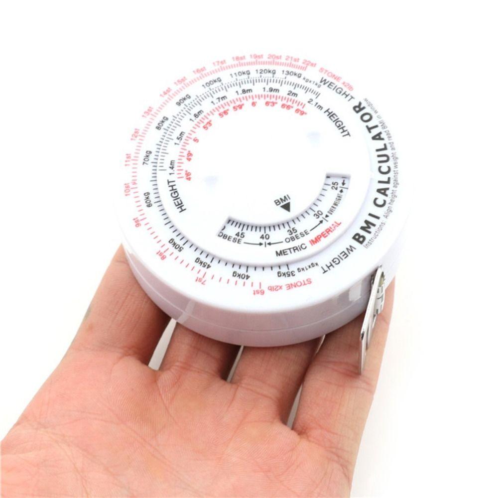 Soft BMI Tape Measure Automatic Telescopic Sewing Ruler Portable Waist Tape Measure