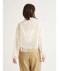 Emi Flower Tulle IVR Women's Blouse, 13WFB251046,