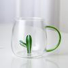 3D Cartoon Animal Glass Cup with Colored Handle - High Borosilicate Household Gift