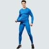 Mens Quick-Dry Compression Gym Set Long Sleeve Top Full-Length Pants Fitness Running Training