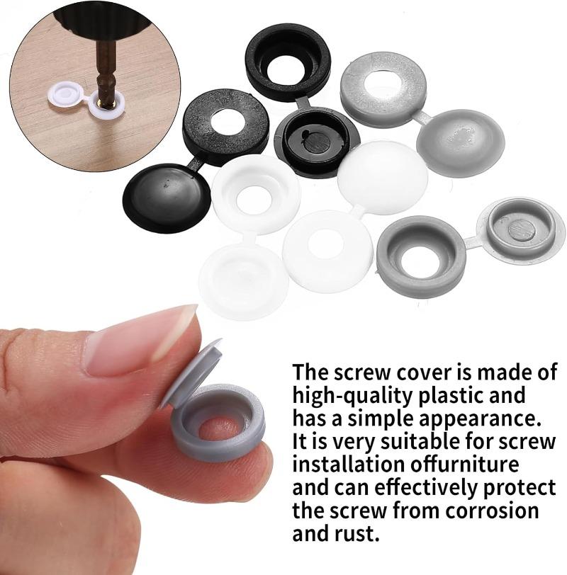 1000/100pcs Plastic Nails Screw Caps Decoration Covers Car Nut Nails Self-tapping Screws Protection Cover Furniture Hardware