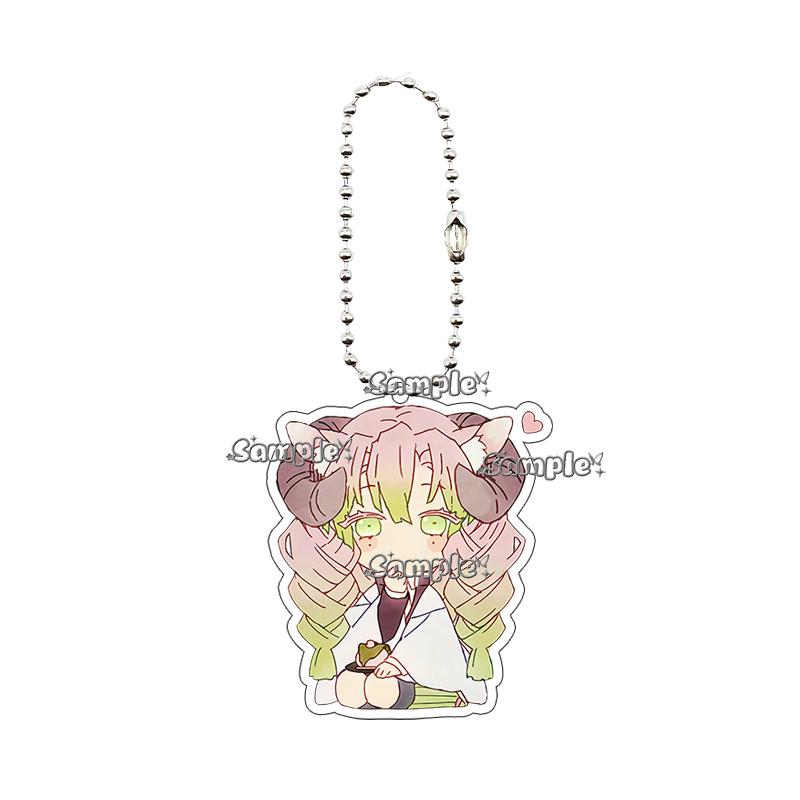 Cartoon Acrylic Nezuko Agatsuma Zenitsu Tomioka Giyuu Peripheral Keychain Pendant Decoration Fans Cute Accessory Ornaments Gifts