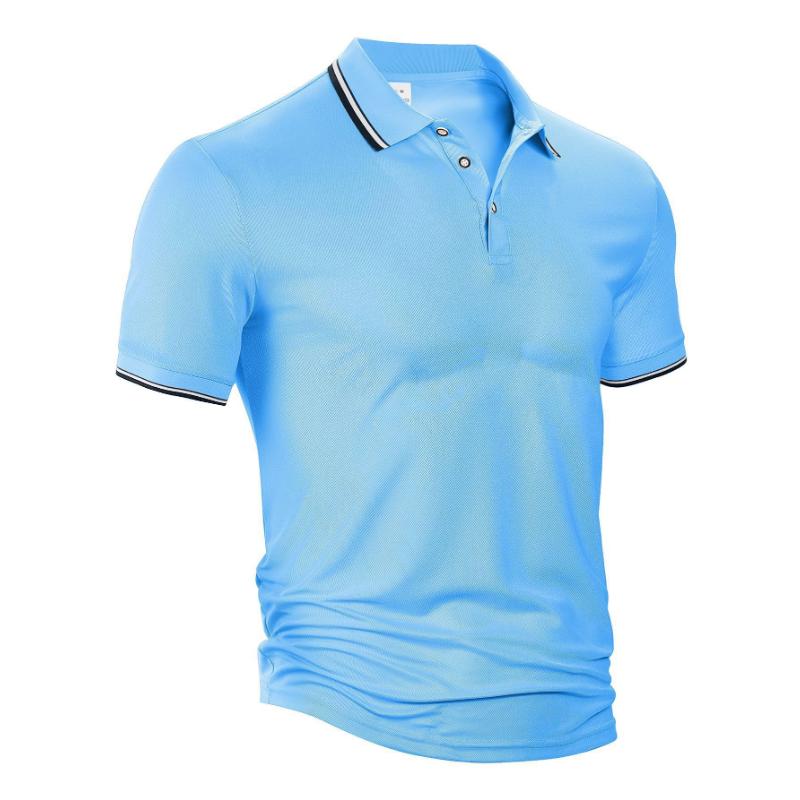 European and American Men's Summer Loose Lapel Short-sleeved T-shirt Casual Clothing