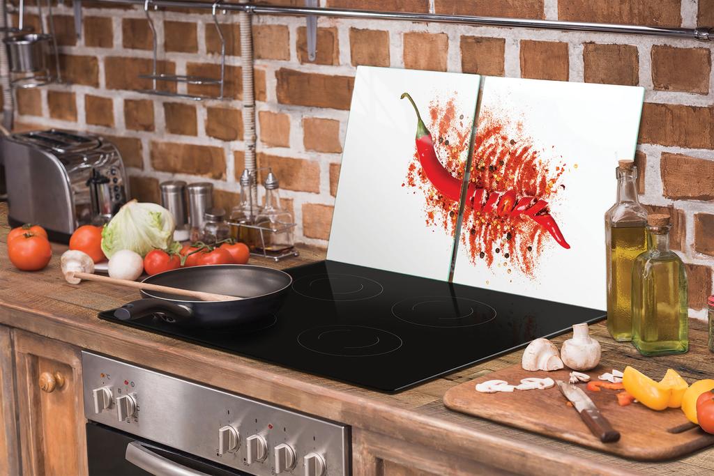 SZKLANA PŁYTA OCHRONNA NA KUCHENKĘ 90x52 CHILLI