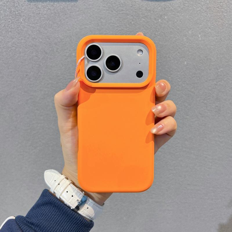 Coque antichoc en silicone liquide premium pour APPLE iPhone 17 Pro Max Coques pour iPhone 17 Air/17 Pro/17 Housse arrière pour téléphone iPhone 16 orange
