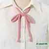 In Stock Solid Color Japanese Style Flower Rope Uniform Bow Tie No-Tie Lanyard for Women