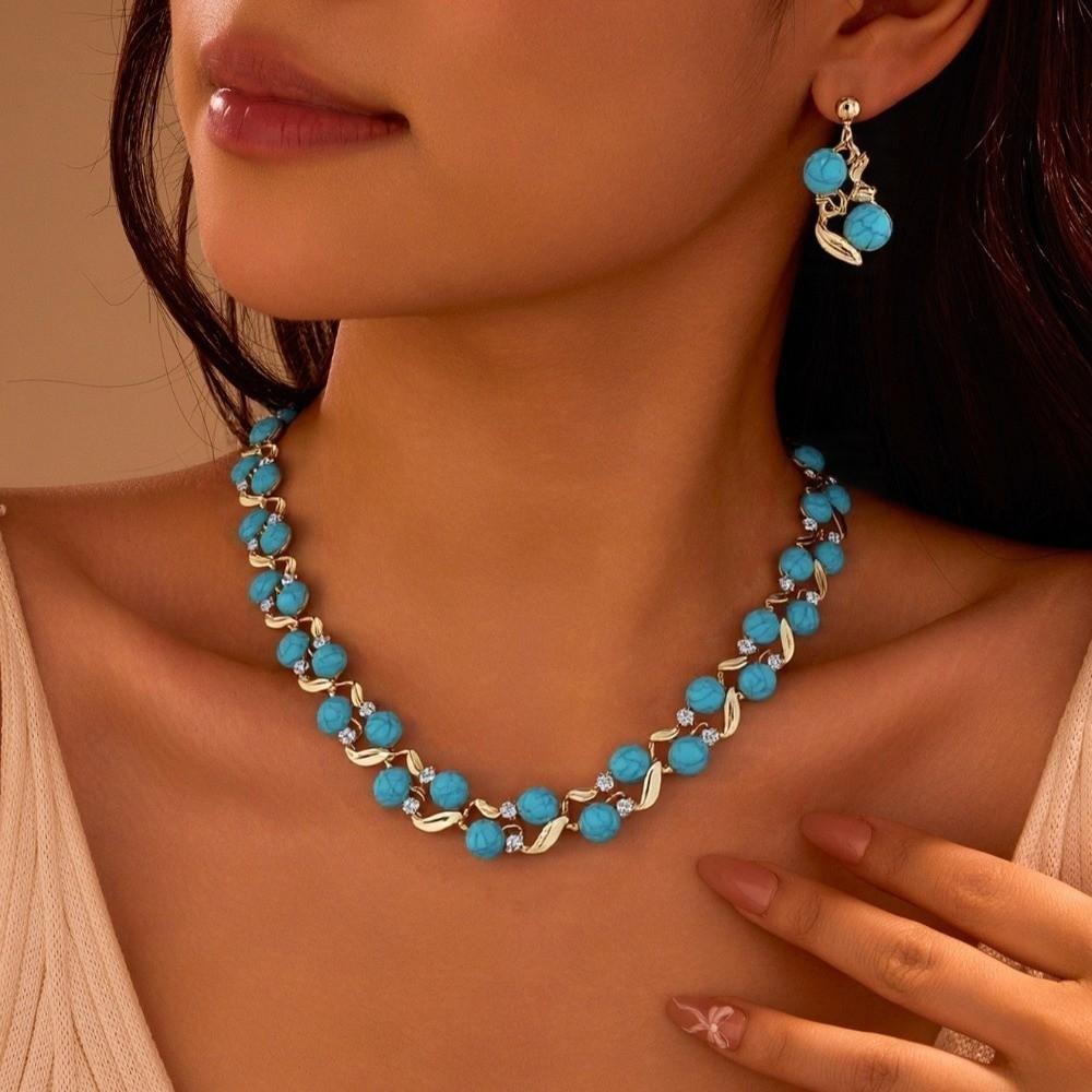 Luxury Necklace Earrings Set Multi-Piece Stud Earrings Versatile Jewelry Set  Gift Giving