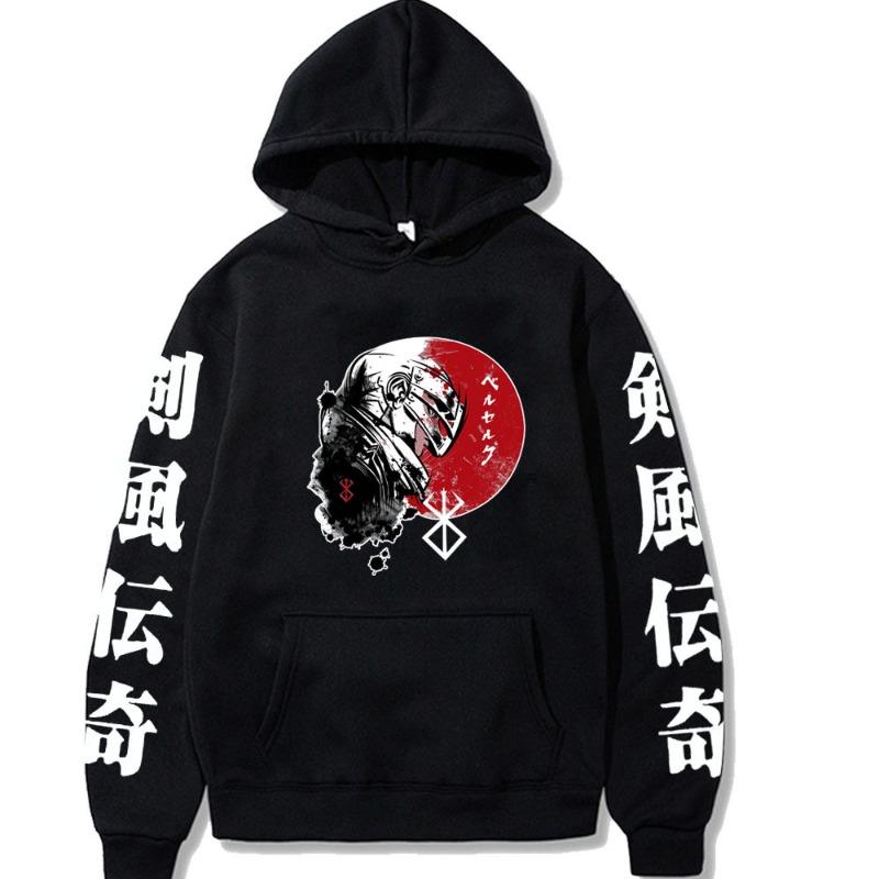 

Берсерк Мужские Модные Худи Мужские Женские Толстовки с Капюшоном Модные Повседневные Пуловеры Осень Мальчики Девочки Уличная Одежда Худи S