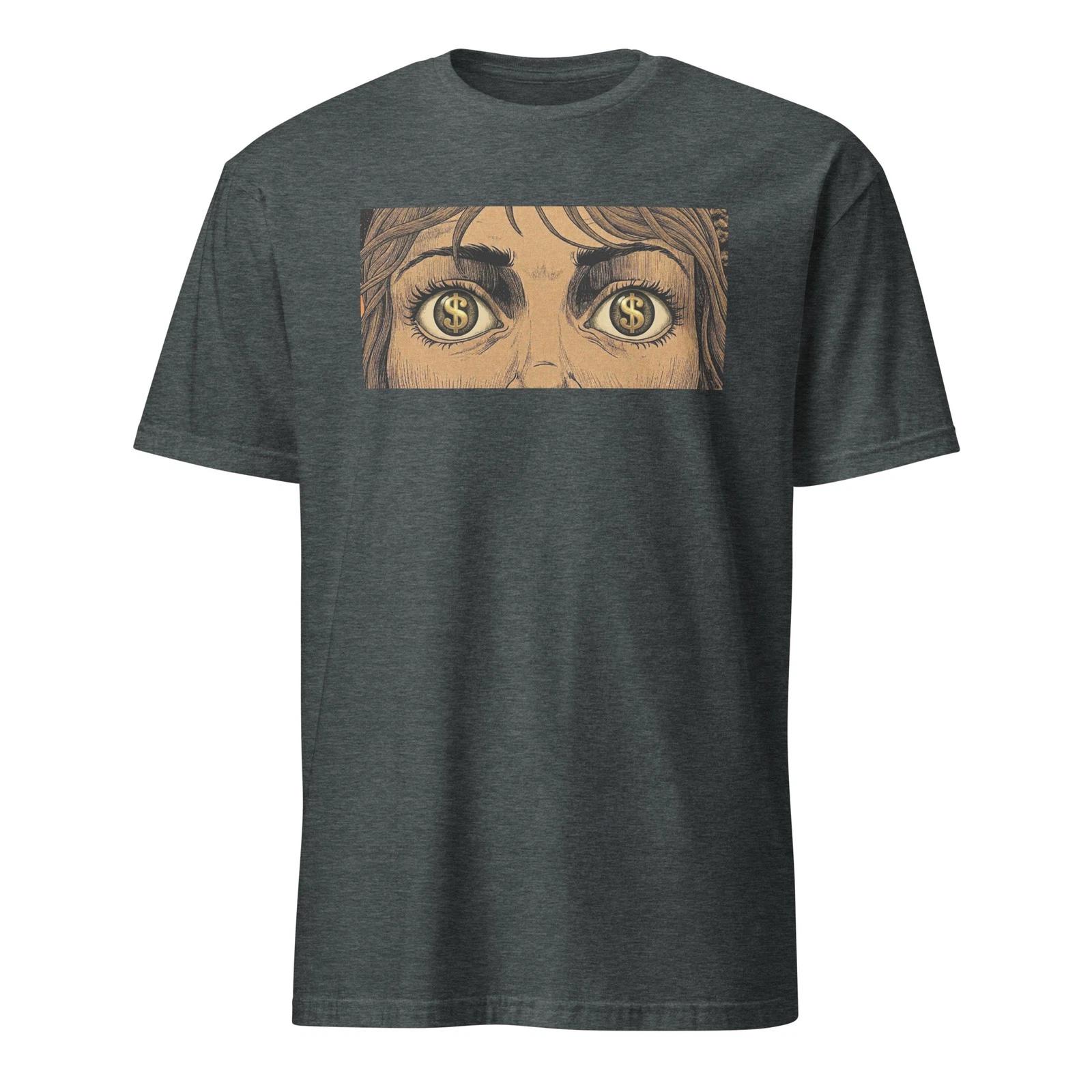 Money Eyes Graphic Tee Ambition Hustle T-Shirt Retro Vintage Style Cash Dollar Top 2XL