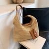 Beach Handbag Beach Bag Bohemian Style Raffia Shoulder Bag Trendy Weave Straw Bag  Summer
