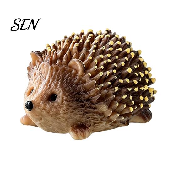 Cute Hedgehog Mushroom Set Micro Landscape Ornaments for Moss Terrariums Fairy Garden Decor, Miniature Decor Figurine, Mini Statue, Potted Plant