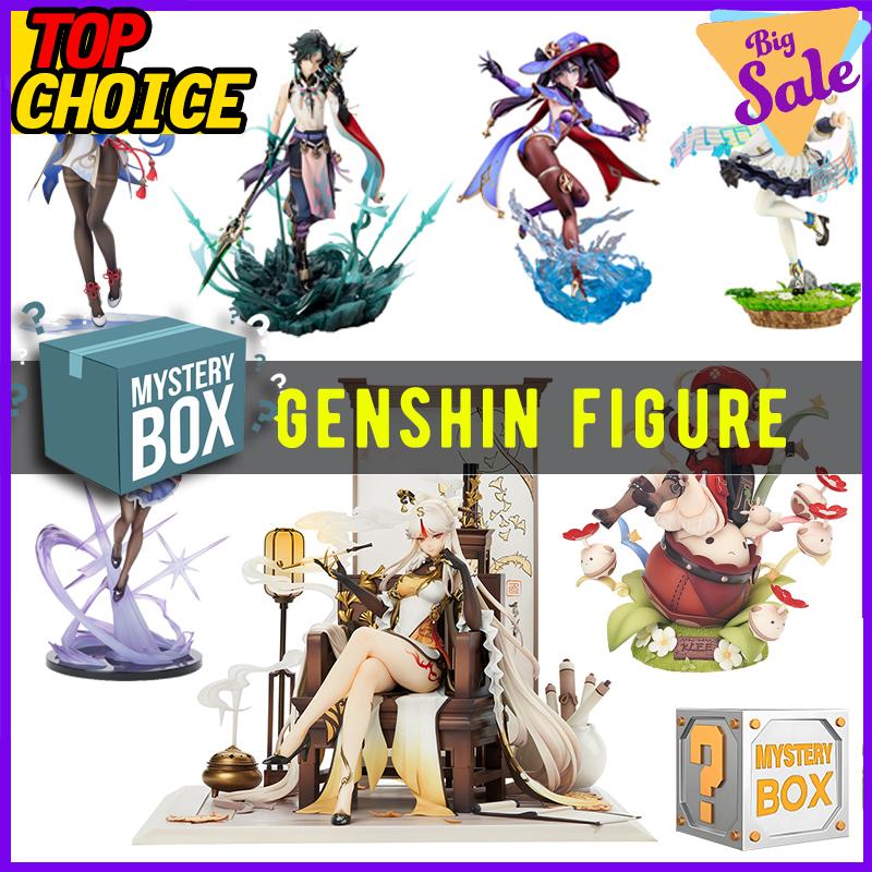 Genshin Impact Anime Figur Blind Box 5 Stück Zufällige Charaktere Mystery Sammlerstück Actionfigur Puppenmodell Geschenkset für Fans