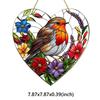 Acrylic Robin Suncatcher Waterproof Beautiful Bird Pendants Handcrafted Birds Hanging Ornament for Family&Friends&Bird Lovers