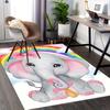 1 stuks Regenboog Olifant Stoelmat, Antislip Tapijt voor Kantoorstoelen, Feestelijk Cadeau, Geschikt voor Alle Seizoenen, Decoratief voor Huis en Kantoor, Woonkamer