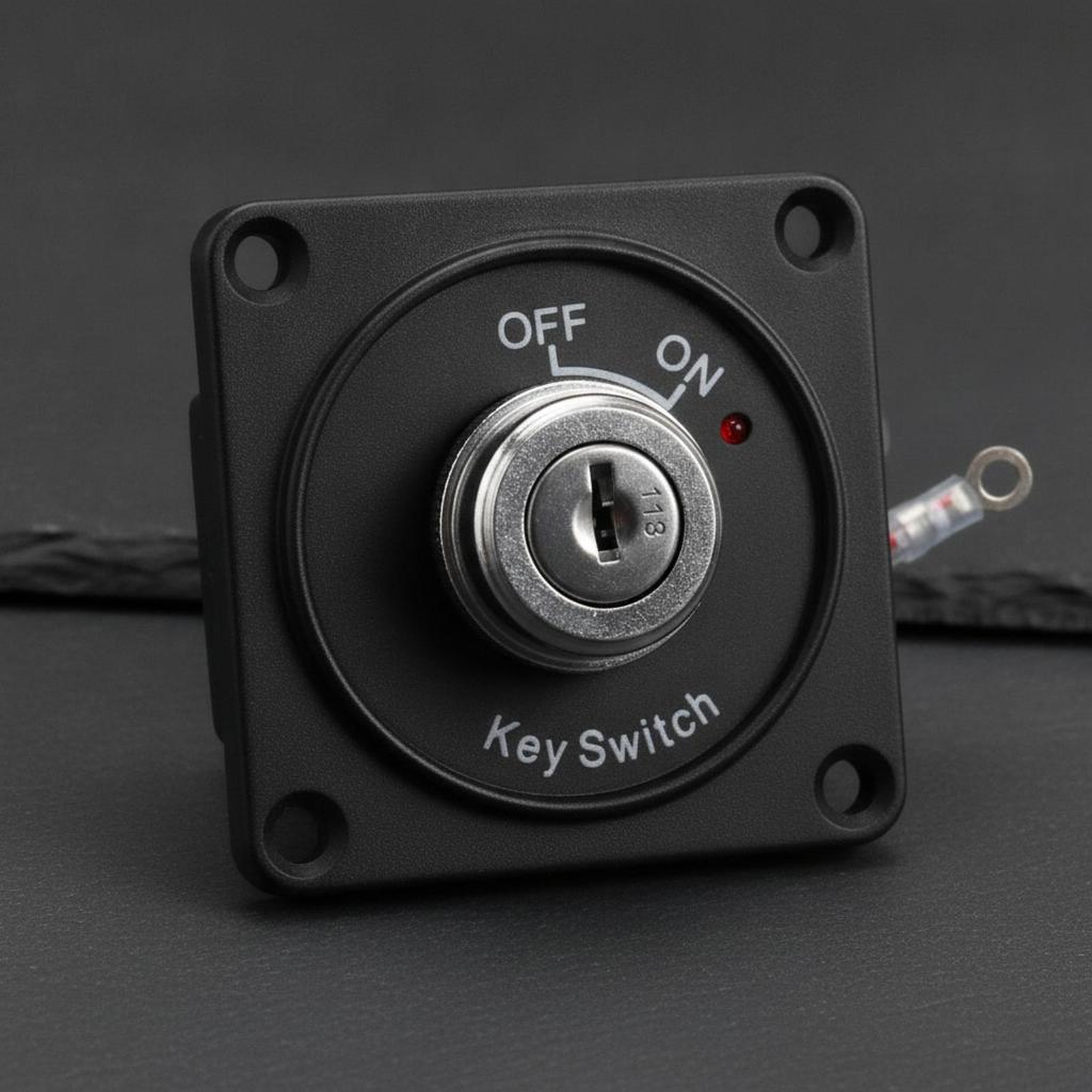 10A 12V Ignition Switch with Keys Maintained Panel-Mount