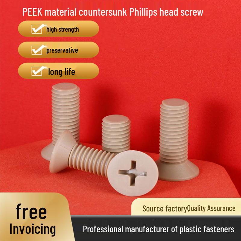 National PEEK High-Temp Resistant Anti-Corrosion Phillips Flat Head Screws M1.2-M8