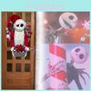 Skellington Jack Nightmare Before Christmas Inspired Shabby Chic Rag Wreath