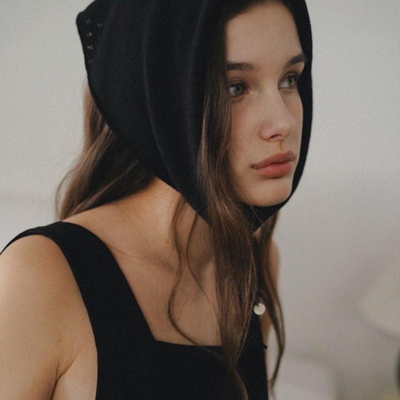 Laminez Punching Cotton Scarf - Black