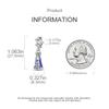 Fits Original Charms Plata De Ley 925 Evil Blue Eyes Silver Virgin Pendant Ocean Charm Beads Women Anniversary DIY Jewelry