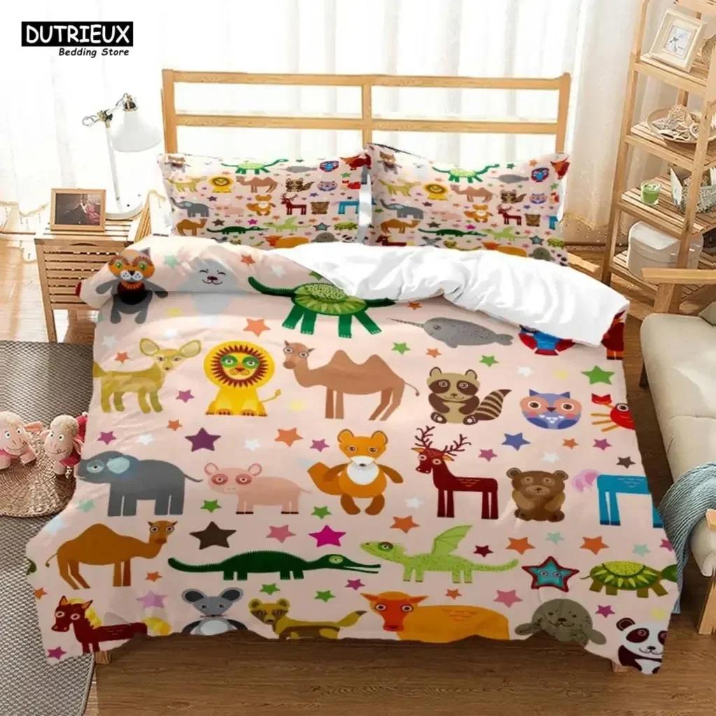 Cute Cat Bedding Set 3D Printed Suitable For Bedroom Duvet Cover Set With Pillowcases Kids Home Textile