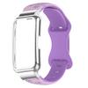 2in1 Set Metal Case and Two-tone Embossed Silicone Strapsuit for Huawei Watch Band6/7/8/9/10 Slim Laser Engraved Silicone Strap