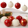 Christmas Room Fragrance Christmas Decorations Green Leaf Floral Fragrance Gift Smokeless Candles Christmas Ball 6.5/7x7cm