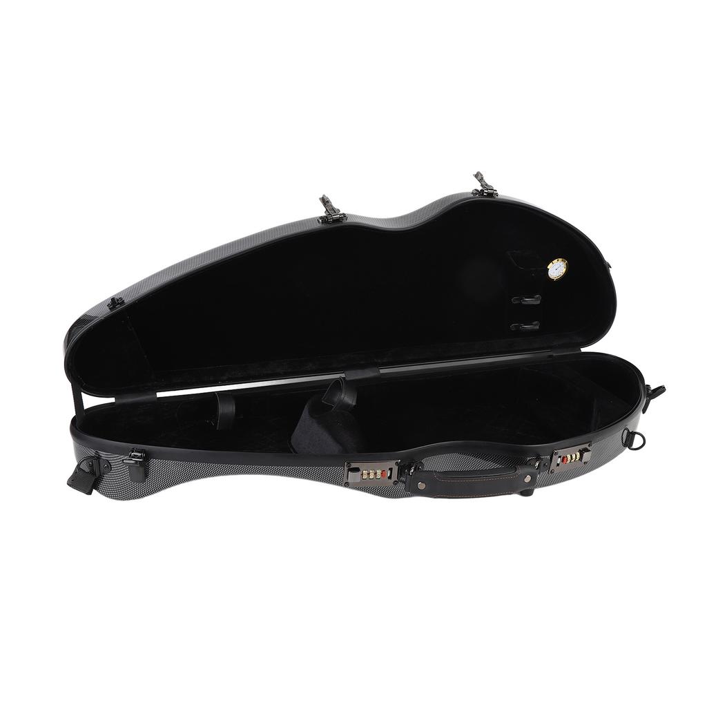 Carbon Fiber Violin Case Built in Hygrometer Lightweight 4 4 Full Size Violin Case with Combination Lock