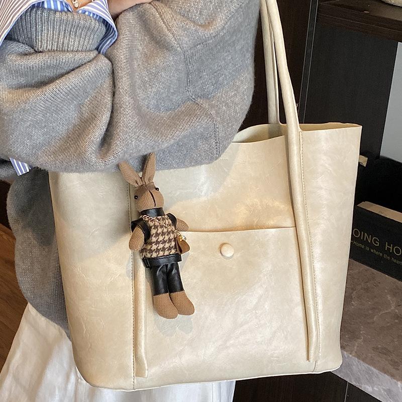 Niche Fashion Bag Women's New Trend Portable Bucket Bag Retro Simple Shoulder Bag Women