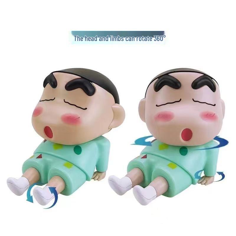 Crayon Shin-chan Desktop Phone Holder Figure - Cartoon Ornament Gift for Lazy Person or Live Streaming