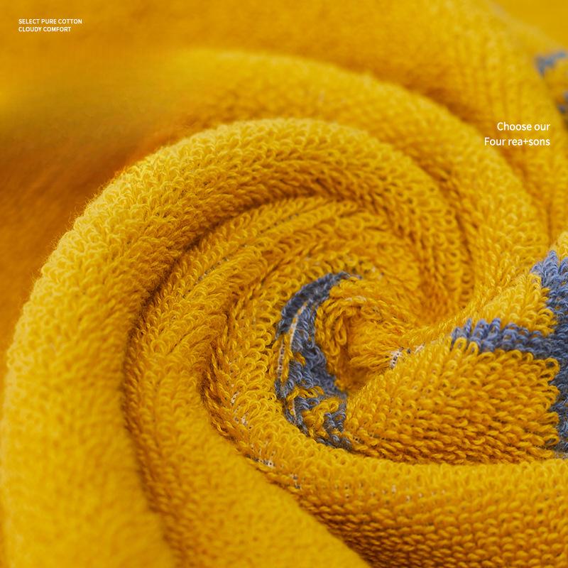 2pcs Pure Cotton Towel for Face Washing Household Water-absorbent Lint-free Long-staple Cotton Bath Towel New Face Wash Towel