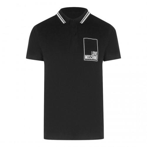 Love Moschino Mens Box Logo Cotton Polo Shirt
