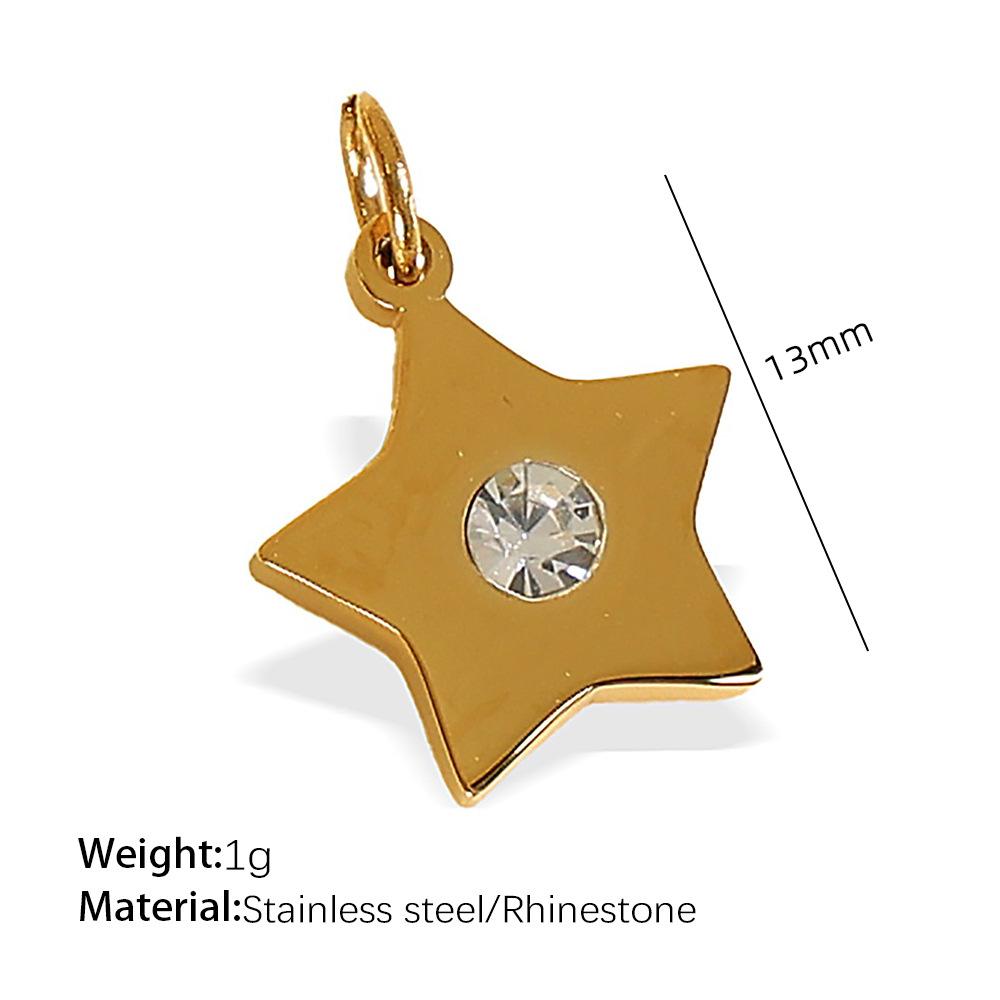 Exquisite Diy Diverse Diamond Pendant Accessories Stainless Steel Gold Plated Versatile Pendant Collection