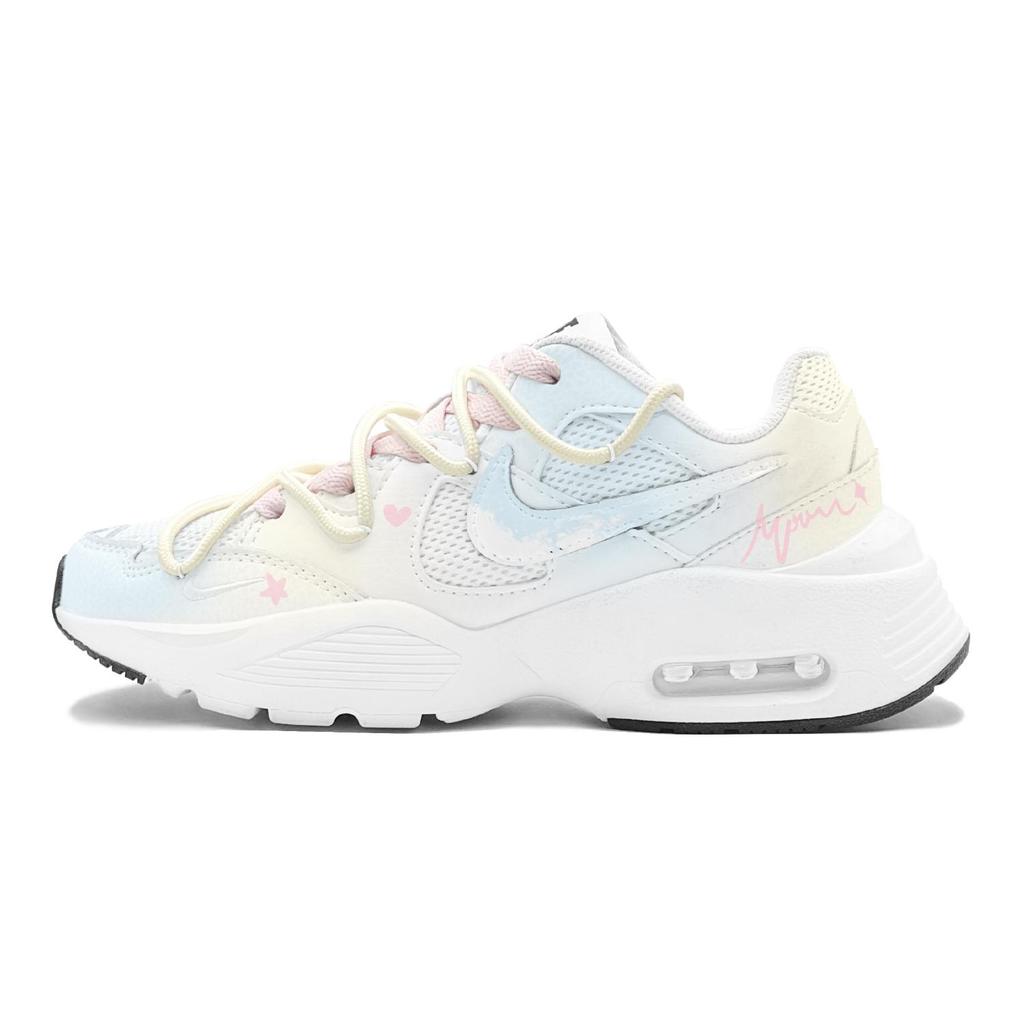 Nike Air Max Fusion Abrasion Resistant Low top Running Shoes Women's Blue Yellow CJ1671-100(TeamS3-S-BOX)