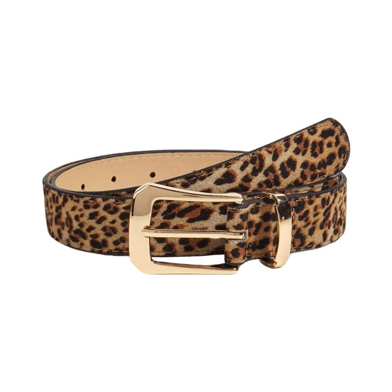 Unique Waist Belt Leopard Print Chain for Cowboy Cowgirl Stylish Buckle Retro Waistband Waist Chain Belt