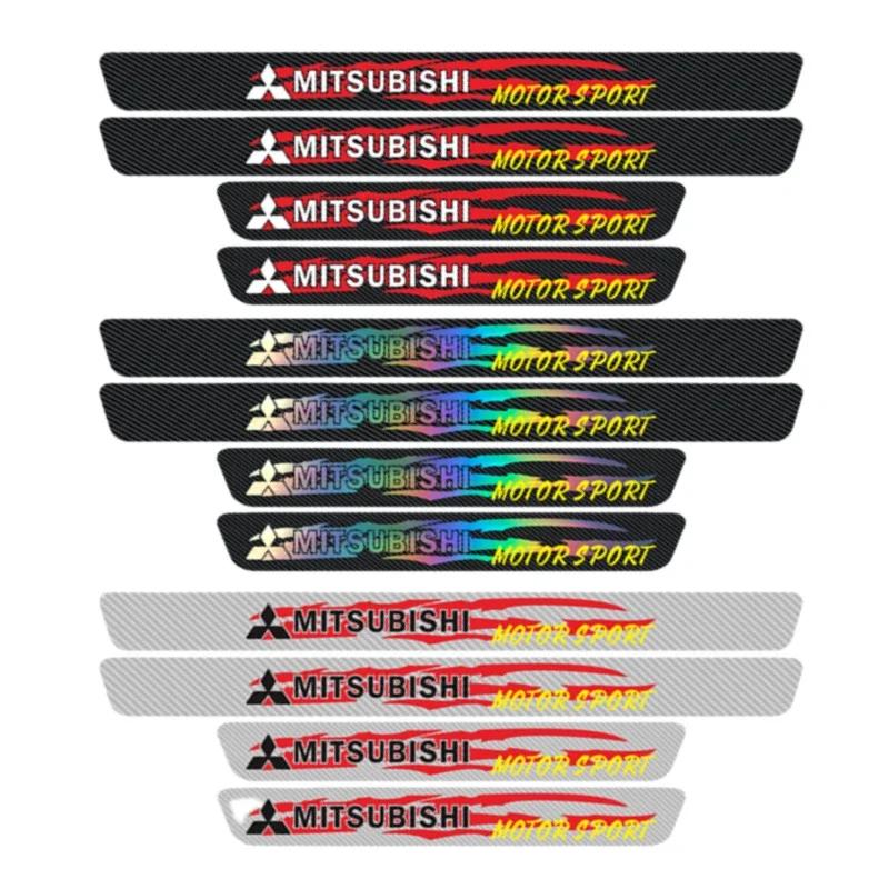 Kohlefaser für Mitsubishi Eclipse Lancer Ralliart Outlander ASX L200 Mirage Pajero Auto Front Heck Türschwellen Schutzaufkleber