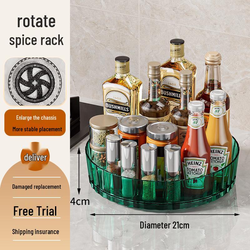 Rotating Spice Rack: Multi-functional Kitchen Storage for Seasoning Bottles