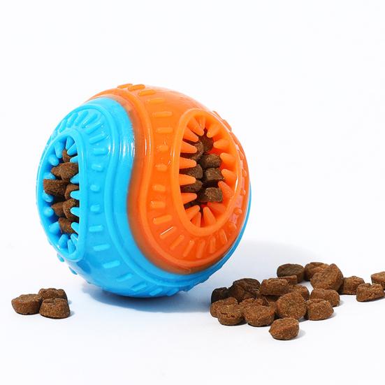Dog Food Leakage Chew Toy Squeaky Bite Resistant Treat Dispensing Feeder Pet