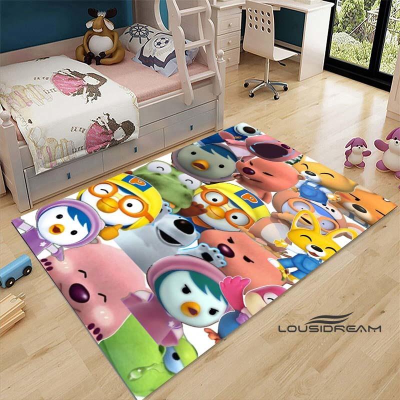 2026 Tappeti con Motivo a Forma di Pesce Carino P-Pororo-Park 15 Misure Tappetino per Pavimento Soggiorno Camera da Letto Comodino Tappeto Area Tappeto per Giochi Camera dei Bambini Decorazione per la Casa