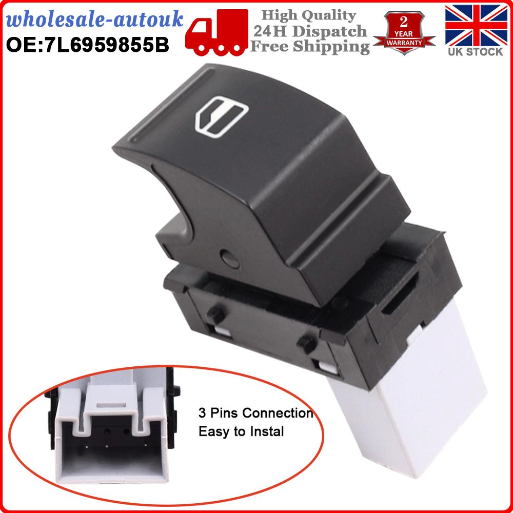 Electric Power Window Switch Passenger Side For VW Golf MK5 MK6 Caddy 7L6959855B