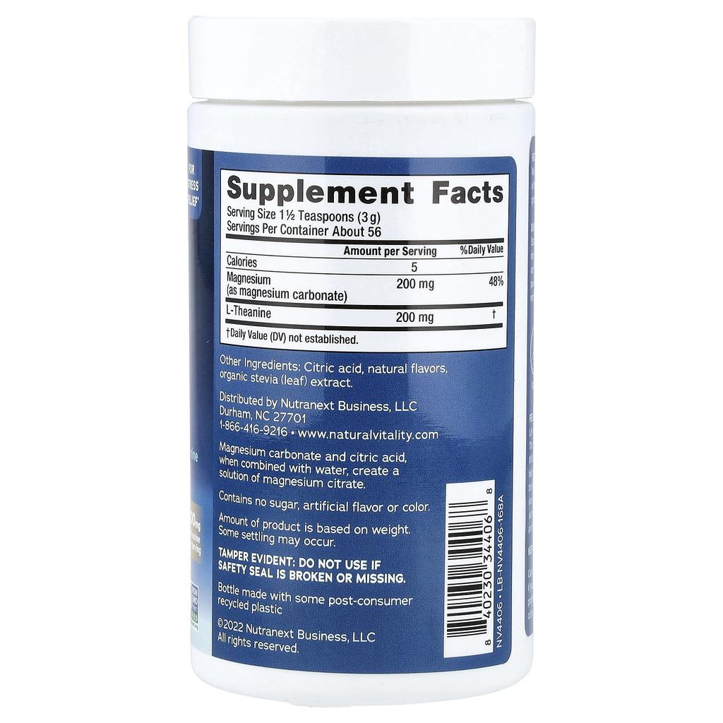 Calm® Mind, Magnesium (with L-Theanine) Supplement Drink Mix, Honey Vanilla, 168 G (6 Oz)