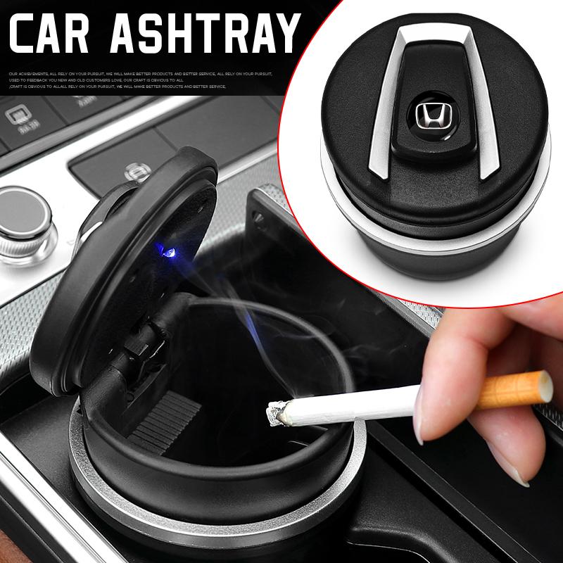 Car Cigarette Ashtray Cup LED Light Portable Detachable For Honda civic accord fit jazz pilot CRV odyssey passport city shuttle