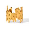 18K Gold Stainless Steel Open Ring for Women, Non-Fading Irregular Titanium Steel Design, High-End Ins Style Jewelry.