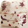 Soft Coral Fleece Floral Print Blanket - Light Blue with White Daisies & Green Leaves, Cozy All-Season Throw for Bedroom, Living Room, Office, Sofa