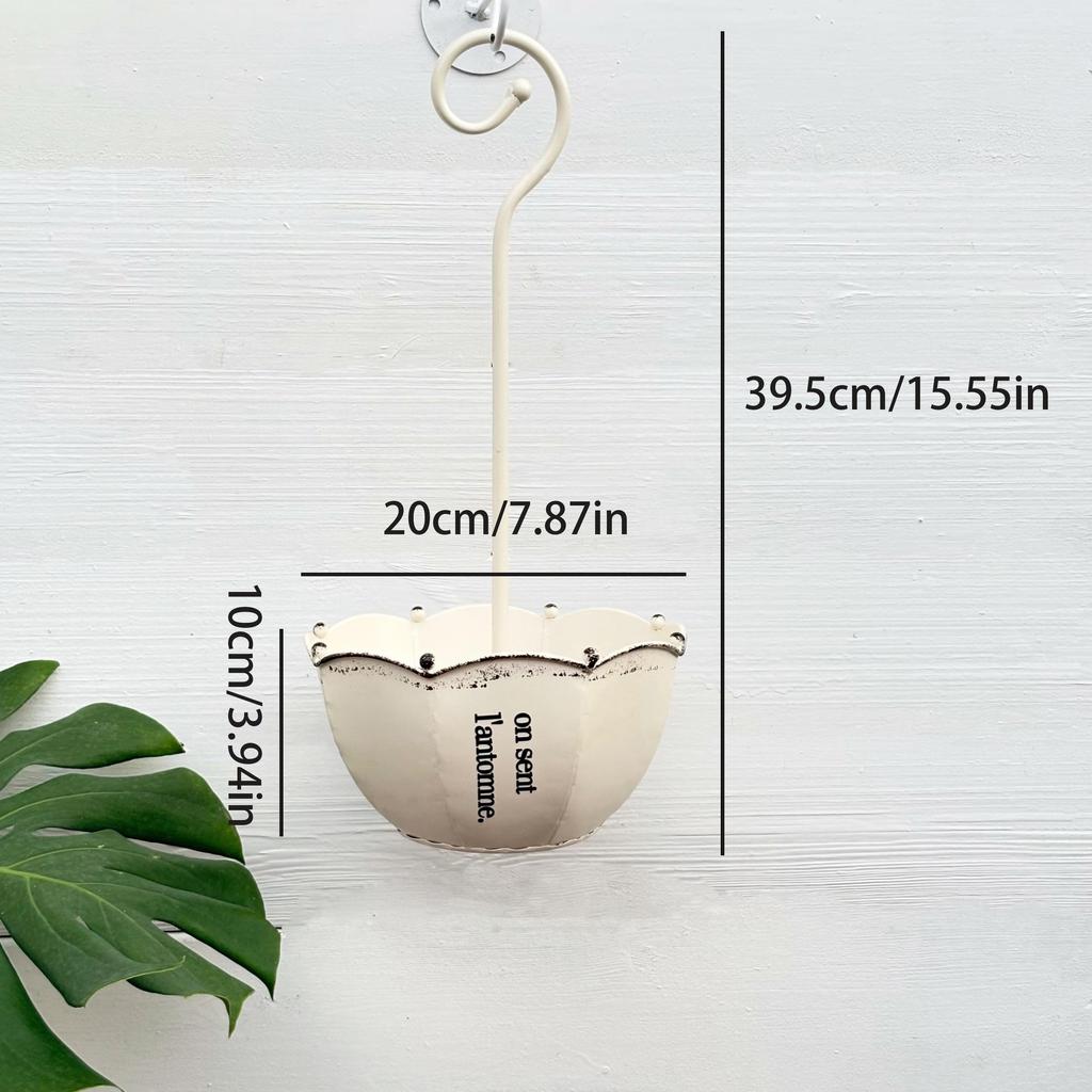 Wrought Iron Hanging Hook for Outdoor Decoration - Umbrella, Flower Pot, Vase, Garden, Balcony