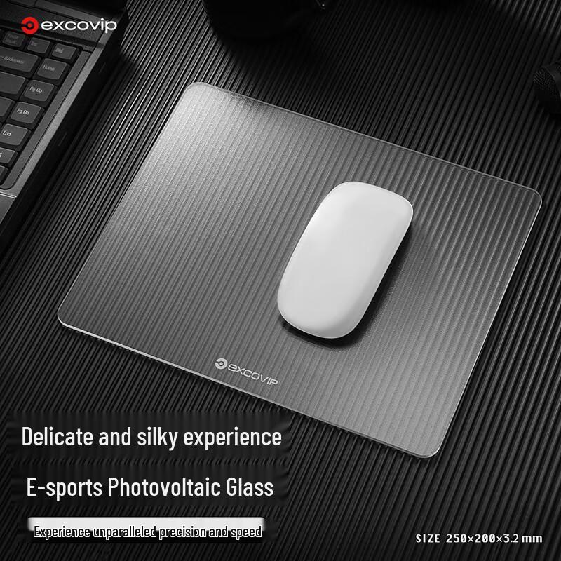 EXCO Tempered Glass Gaming Mouse Pad