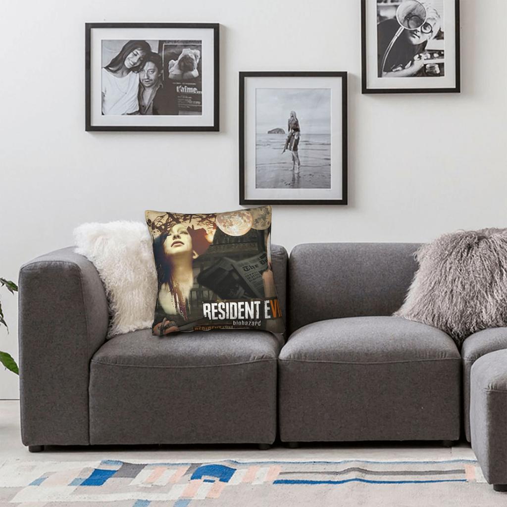 Leon Kennedy Resident Evil Pillow Cover Design Cushion Cover Novelty Pillow Case For Sofa Home Decoration