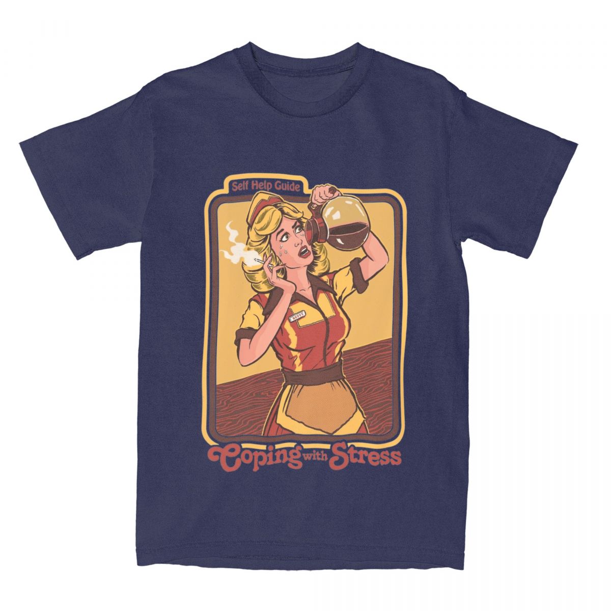 

Unisex Womens Coping With Stress Coffee Addict Shirt Merchandise Coffee Lover Pure Cotton Tops Tshirt Funny Tee Shirt All Seasons 4XL