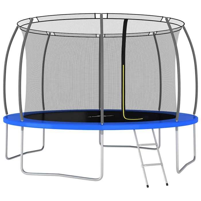 Trampoline rond 366x80 cm 150 kg - VIDAXL - Adulte - Bleu - Mixte