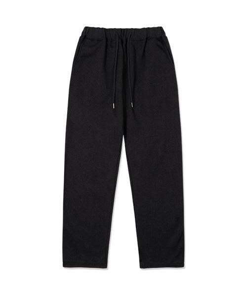 NTET [Fleece Lined] Plain Straight Pants Black